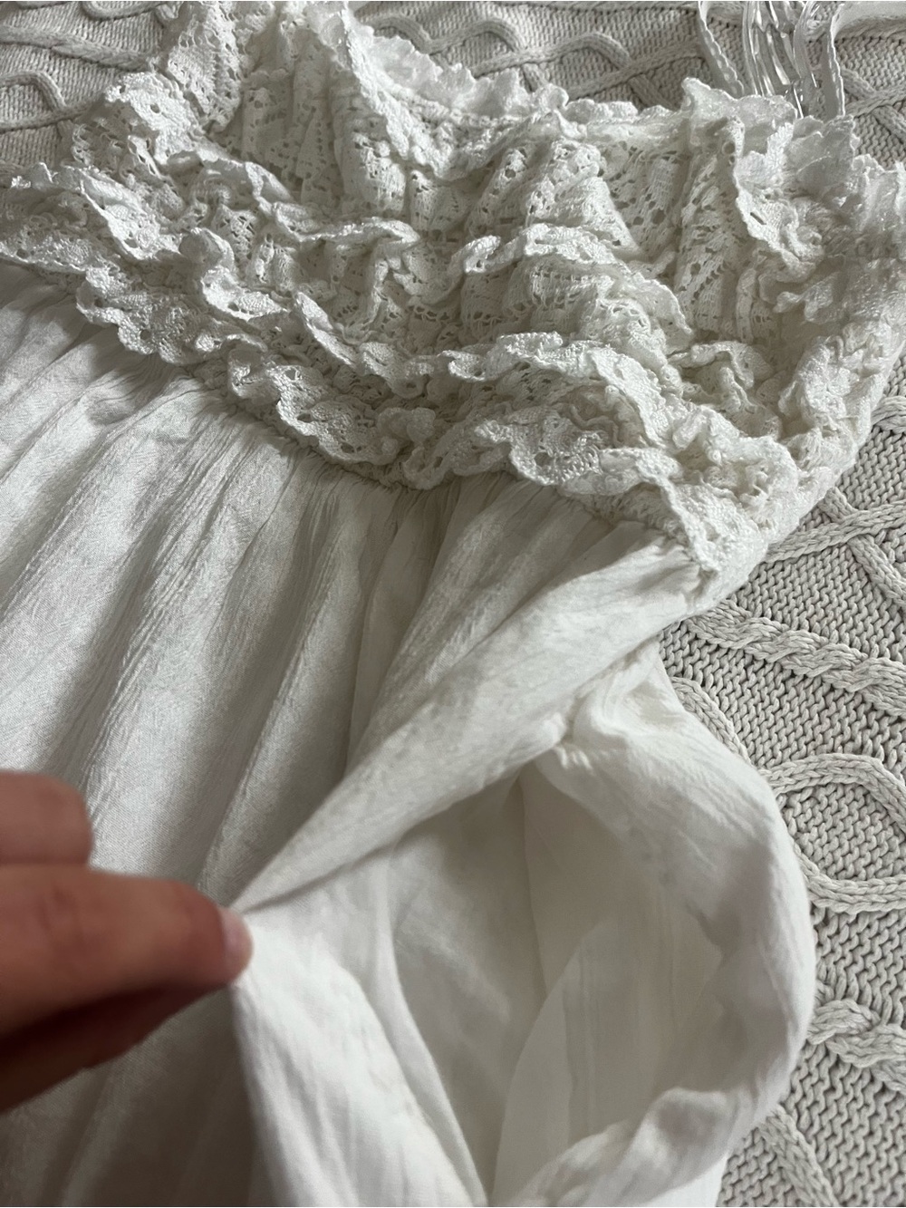 American Eagle Outfitters White Summer Mini Dress Lined Size Small - Picture 11 of 11
